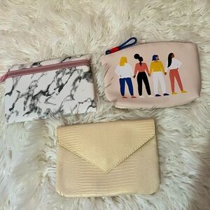 Bundle of 3 Ipsy cosmetic bags 🌷